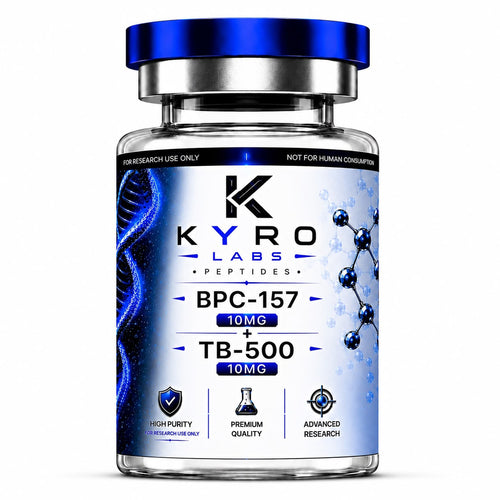 KyroLabs Peptides BPC-157 10mg plus TB-500 10mg blend research vial, for research use only