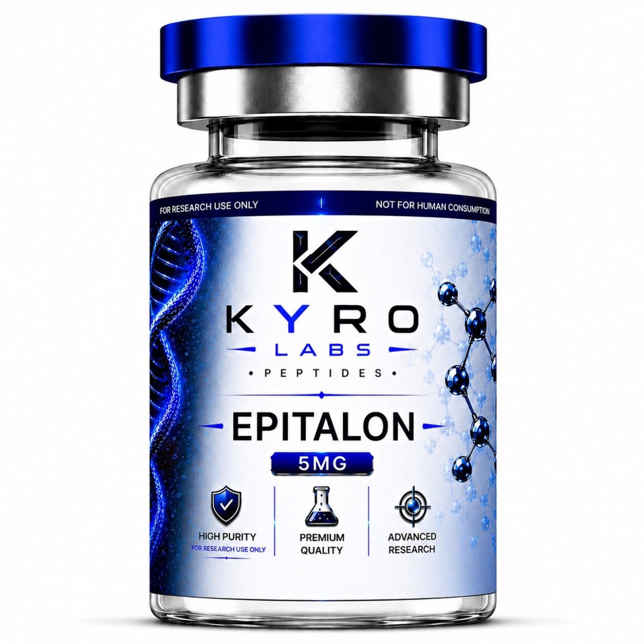 KyroLabs Peptides Epitalon 5mg research vial, for research use only
